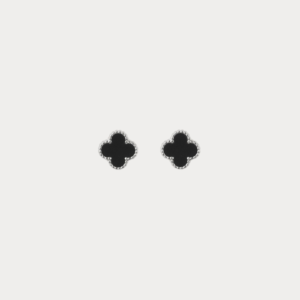 Black Clover Stud Earrings