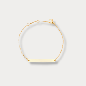 Cable Chain Engravable Plate Bracelet