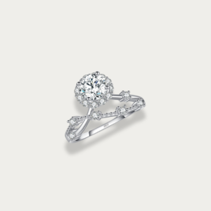 Calista 0.80ct Halo Moissanite Ring