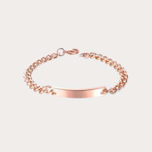 Curb Chain Engravable Plate Bracelet