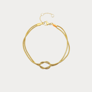 Double Knotted Snake Chain Bracelet