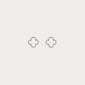 Mother of Pearl Mini Clover Stud Earrings