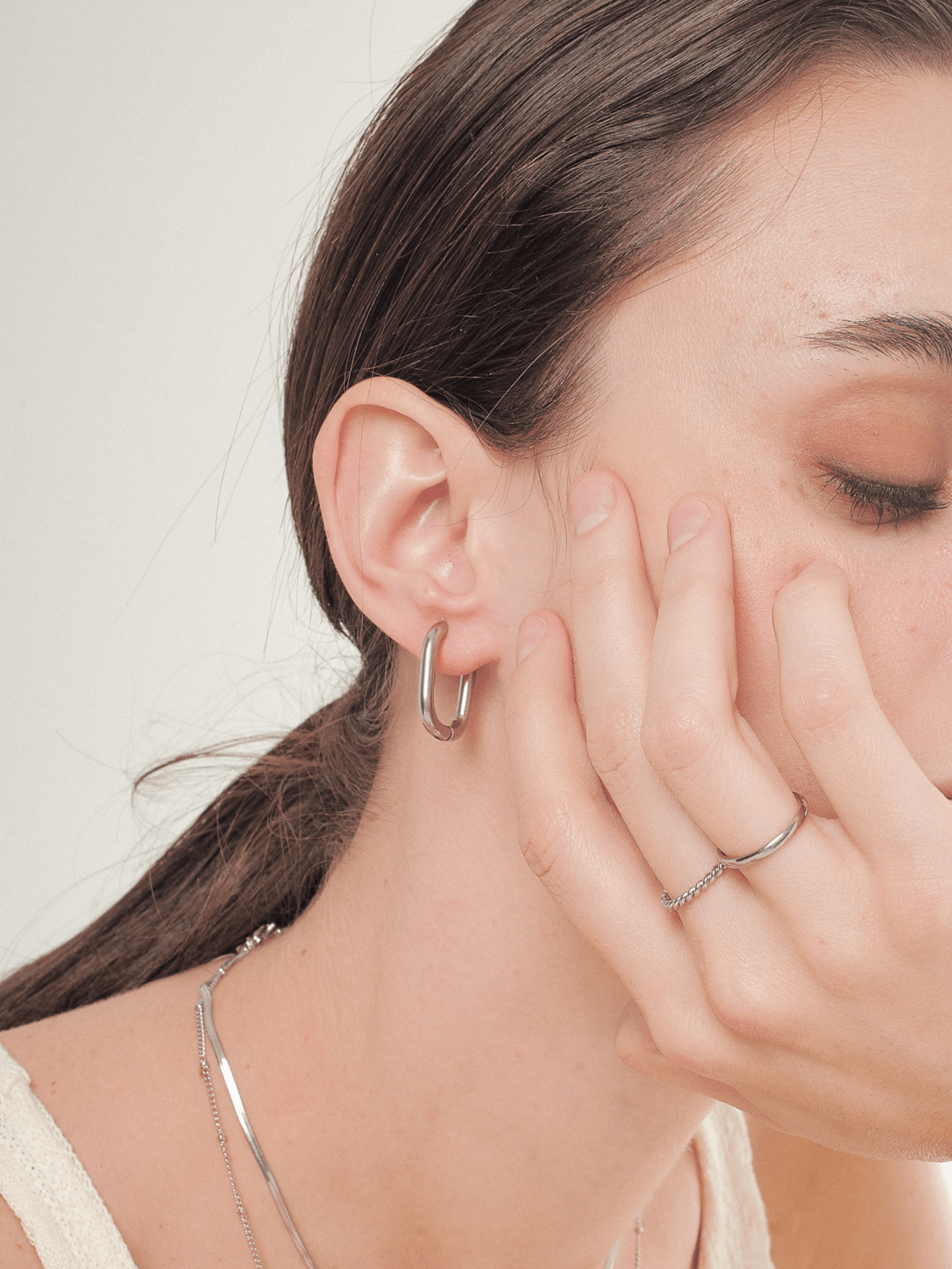 Rainnie Oval Ear Hoops - Image 5