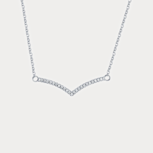 VALENCIA Diamond Bar Sterling Silver Necklace