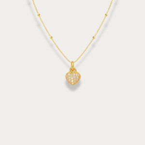 Cara Clear Zircon Heart Necklace