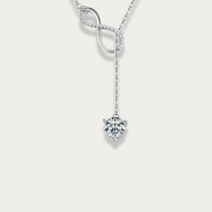 Elyra Infinity Drop Moissanite Necklace