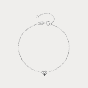 L'AMOUR Heart Chain Sterling Silver Bracelet