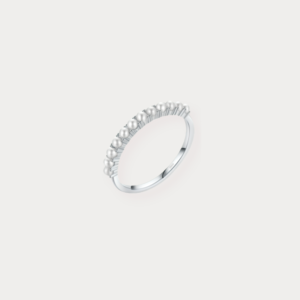 MARGARET Pavé Pearls Sterling Silver Ring