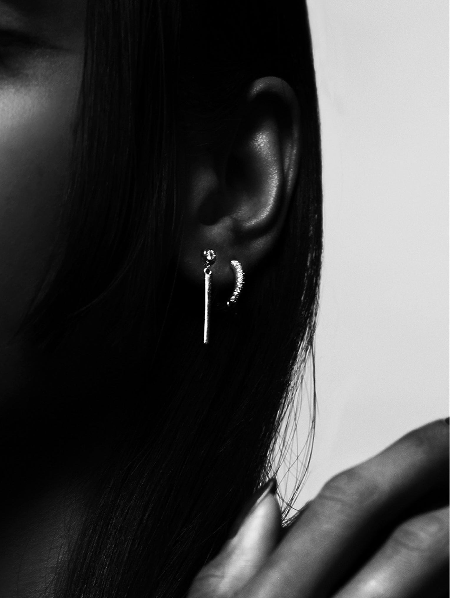 BLAKE Sterling Silver Ear Hoops - Image 3