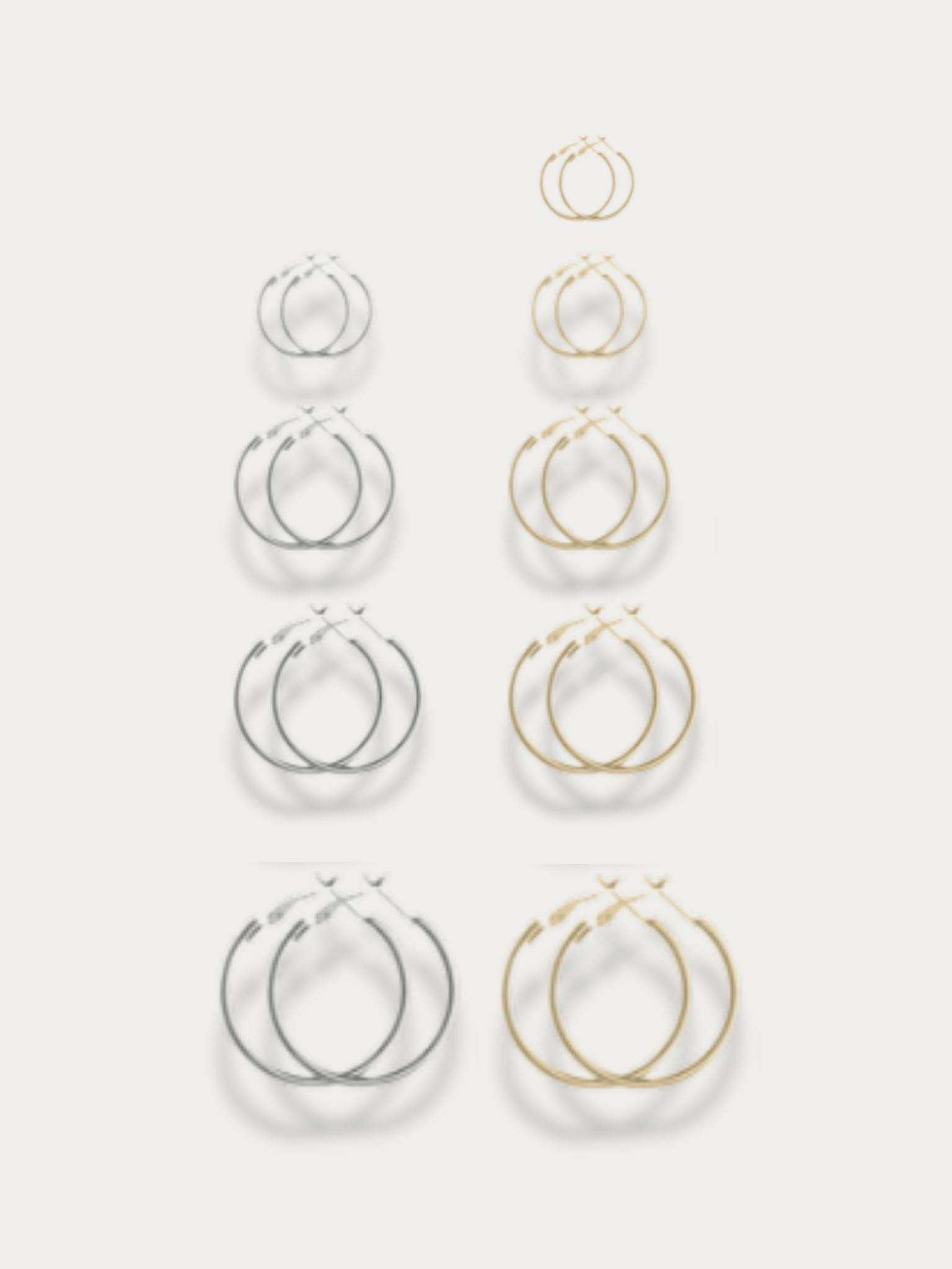 Classic Thin Essential Hoop Earrings - Image 3