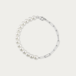 Sora Freshwater Pearl Paperclip Bracelet