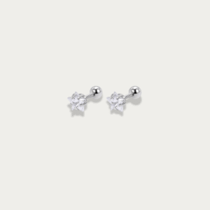 Star Coloured Diamond Stud Barbell Earrings
