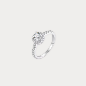 NOELLE Solitaire Diamond Sterling Silver Ring