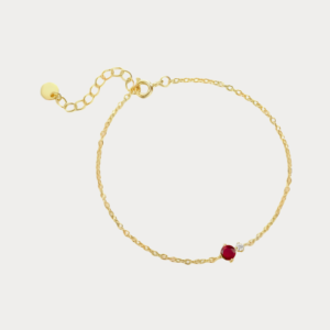 SCARLET Red Diamond Sterling Silver Bracelet