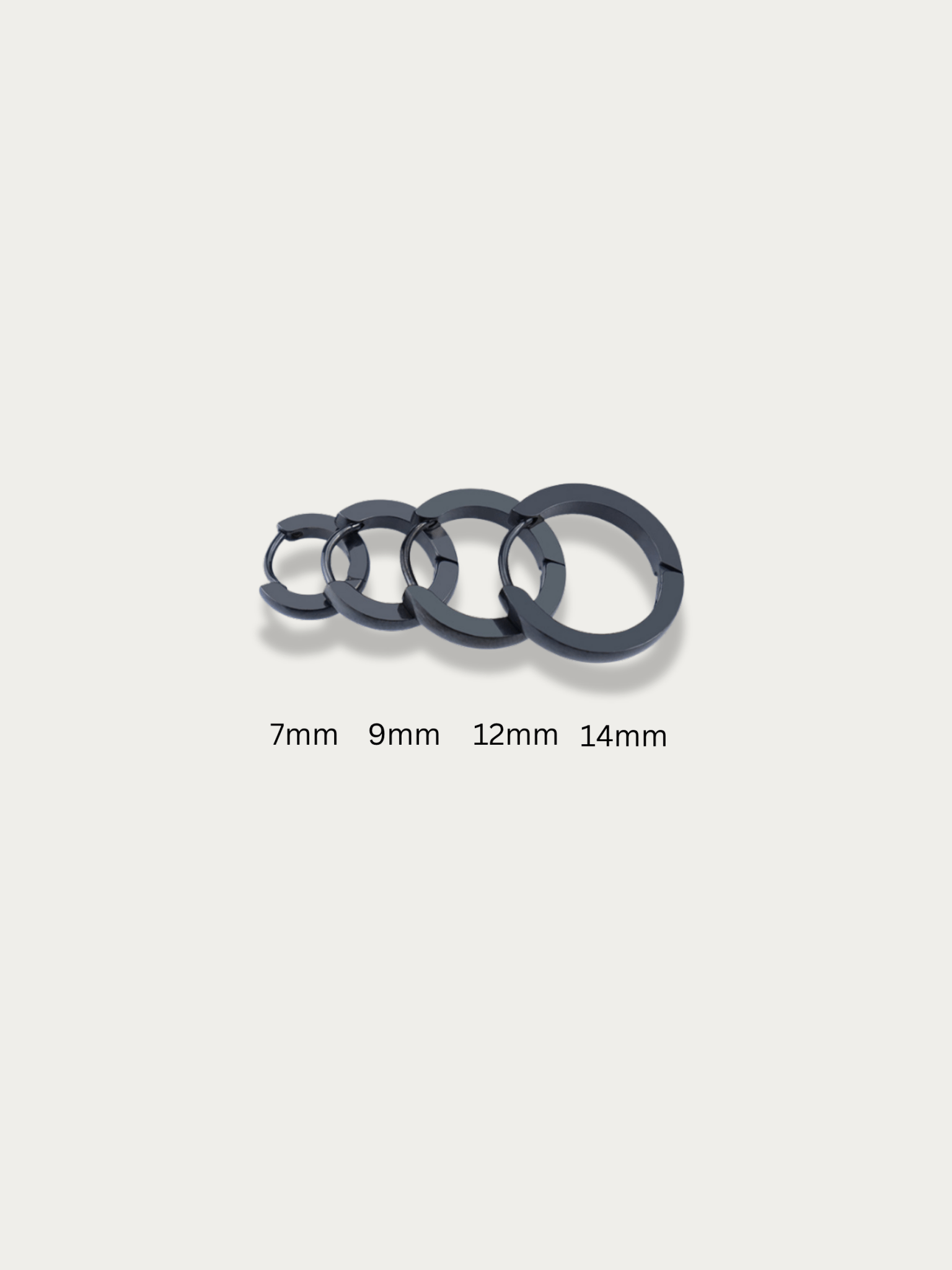 Midnight Huggie Hoop Earrings - Image 3